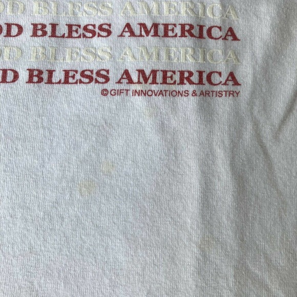 Vintage Gildan T Shirt Bundle Sz L 9/11 God Bless America Patriotic Adult White - Picture 7 of 11